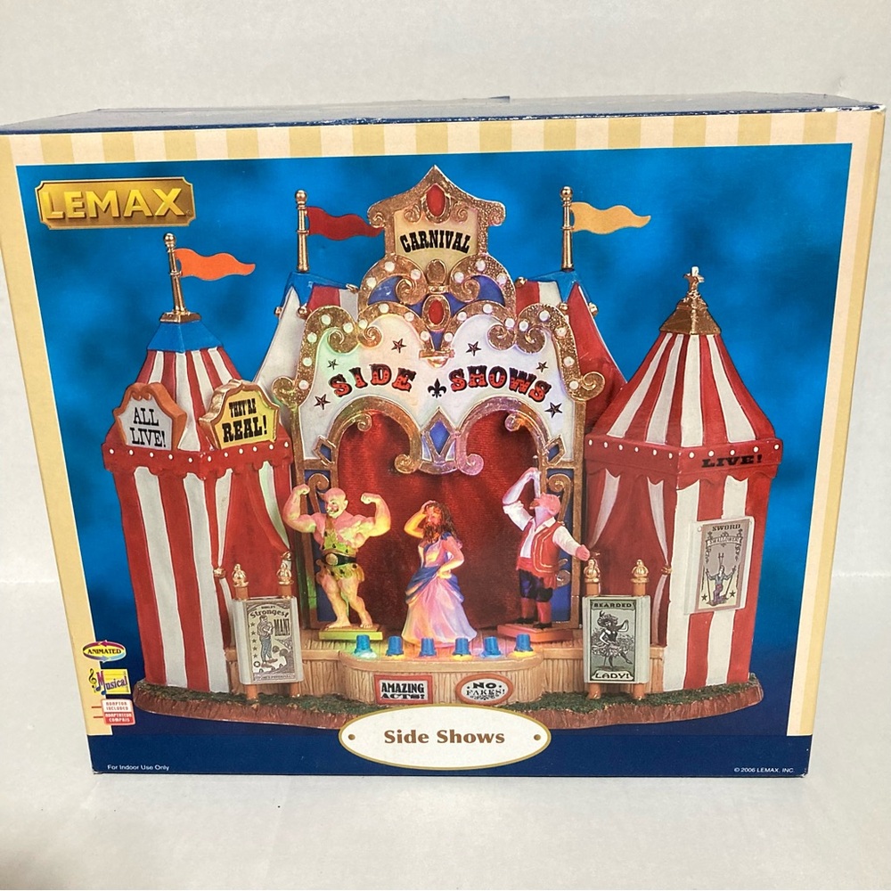 LEMAX Village 2006 “Side Shows” Animated Christmas Decor New in box.